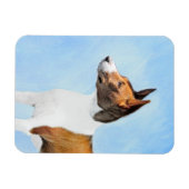 Basenji Malerei - Niedliche Originalkunst Magnet (Horizontal)