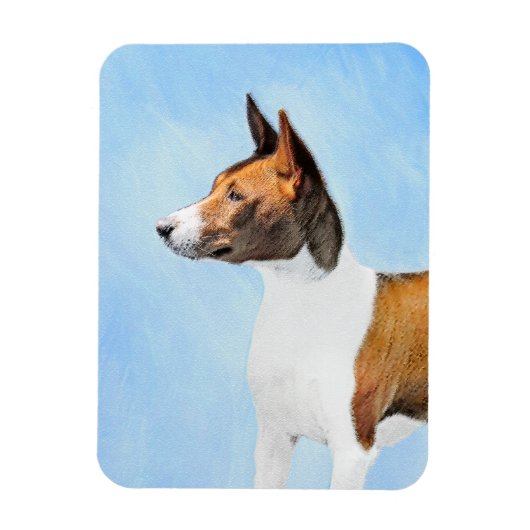 Basenji Malerei - Niedliche Originalkunst Magnet (Vertikal)