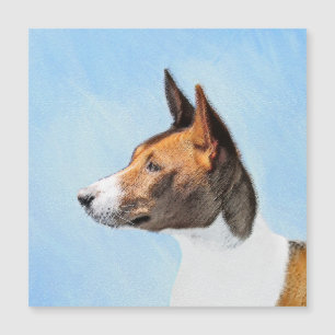 Basenji Malerei - Niedliche Originalkunst Magnetkarte