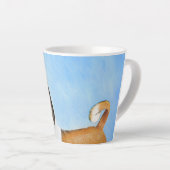 Basenji Malerei - Niedliche Originalkunst Milchtasse (Rechte Ecke)
