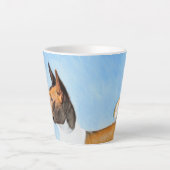 Basenji Malerei - Niedliche Originalkunst Milchtasse (Vorderseite)