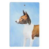 Basenji Malerei - Niedliche Originalkunst Mini Klemmbrett (Rückseite)