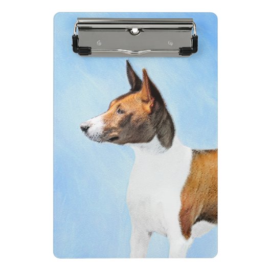 Basenji Malerei - Niedliche Originalkunst Mini Klemmbrett (Vorderseite)