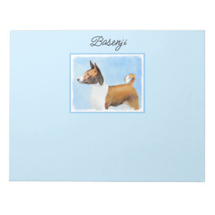 Basenji Malerei - Niedliche Originalkunst Notizblock