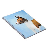 Basenji Malerei - Niedliche Originalkunst Notizblock (Rechte Seite)