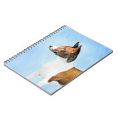 Basenji Malerei - Niedliche Originalkunst Notizblock (Linke Seite)