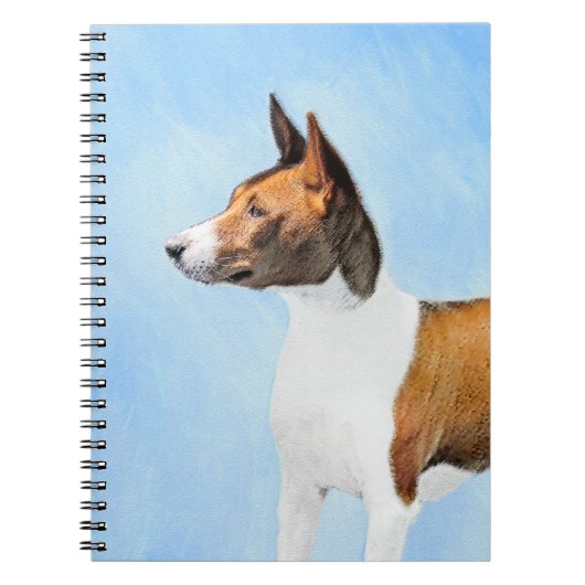 Basenji Malerei - Niedliche Originalkunst Notizblock (Vorderseite)