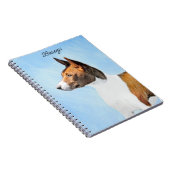 Basenji Malerei - Niedliche Originalkunst Notizblock (Rechte Seite)