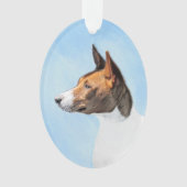 Basenji Malerei - Niedliche Originalkunst Ornament (Vorderseite)