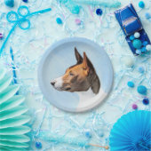 Basenji Malerei - Niedliche Originalkunst Pappteller (Party)