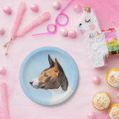 Basenji Malerei - Niedliche Originalkunst Pappteller (Party)