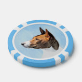 Basenji Malerei - Niedliche Originalkunst Pokerchips (Einzeln)