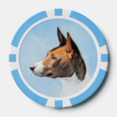 Basenji Malerei - Niedliche Originalkunst Pokerchips (Vorderseite)