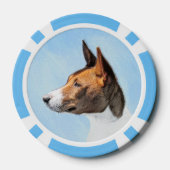 Basenji Malerei - Niedliche Originalkunst Pokerchips (Rückseite)