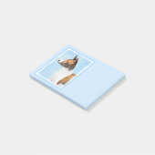 Basenji Malerei - Niedliche Originalkunst Post-it Klebezettel (angewinkelt)