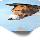 Basenji Malerei - Niedliche Originalkunst Poster (Ecke)