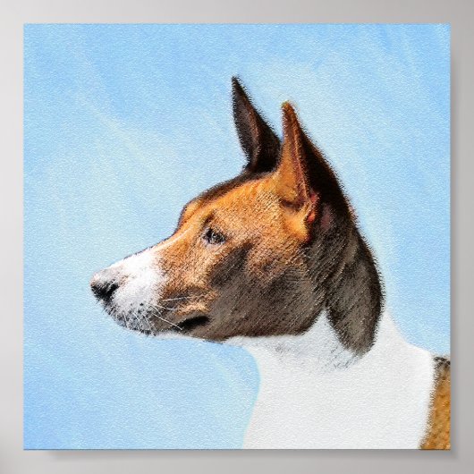 Basenji Malerei - Niedliche Originalkunst Poster (Vorne)