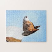 Basenji Malerei - Niedliche Originalkunst Puzzle (Horizontal)