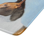Basenji Malerei - Niedliche Originalkunst Schneidebrett (Ecke)