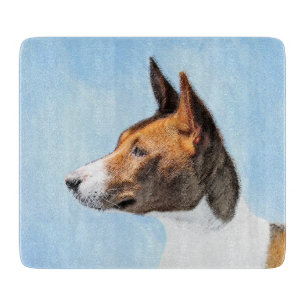 Basenji Malerei - Niedliche Originalkunst Schneidebrett