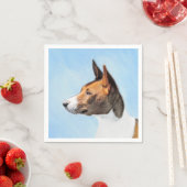 Basenji Malerei - Niedliche Originalkunst Serviette (Beispiel)