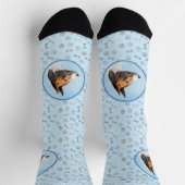 Basenji Malerei - Niedliche Originalkunst Socken (Oben)