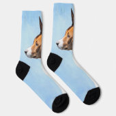 Basenji Malerei - Niedliche Originalkunst Socken (Rechts)