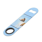 Basenji Malerei - Niedliche Originalkunst Speed Flaschenöffner (Vorderseite Schrägansicht)