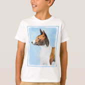 Basenji Malerei - Niedliche Originalkunst T-Shirt (Vorderseite)