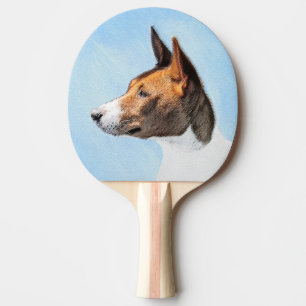 Basenji Malerei - Niedliche Originalkunst Tischtennis Schläger