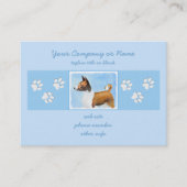 Basenji Malerei - Niedliche Originalkunst Visitenkarte (Vorderseite)