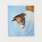 Basenji Malerei - Niedliche Originalkunst Wandteppich (Vorderseite)