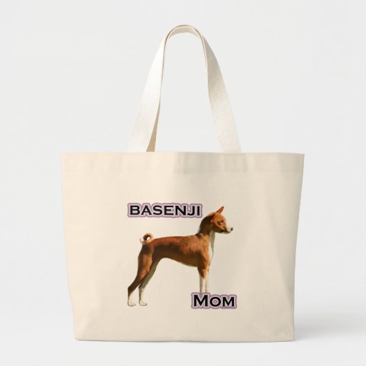 Basenji-Mama 4 Jumbo Stoffbeutel (Vorne)