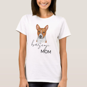 Basenji Mama Niedlich Watercolor Dog Liebhaber T-Shirt