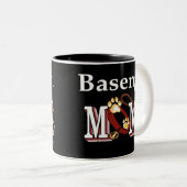 Basenji-Mama-Tasse Zweifarbige Tasse (VorderseiteRechts)