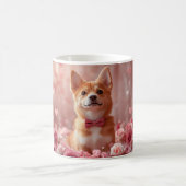 Basenji mit Rose - Valentinstag Kaffeetasse (Mittel)