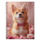 Basenji mit Rose - Valentinstag Notizblock (Vorderseite)