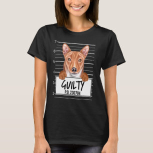 Basenji-Mugshot schuldig Hund T-Shirt