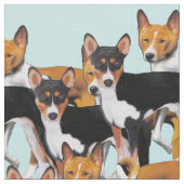 Basenji nahtlos stoff (Nahaufnahme)