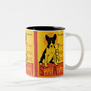 Basenji niedliche Hundekaffee-Tasse Zweifarbige Tasse