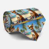 Basenji on Beach, Sommergeschenk für Hundefreunde Krawatte (Gerollt)