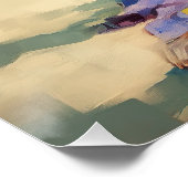 Basenji on Beach, Sommergeschenk für Hundefreunde Poster (Ecke)