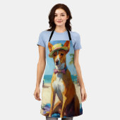Basenji on Beach, Sommergeschenk für Hundefreunde Schürze (Getragen)