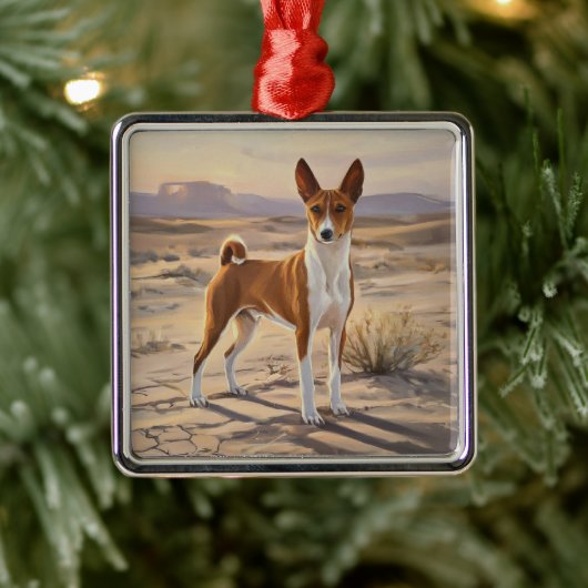Basenji Ornament Aus Metall (Baum)
