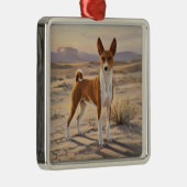 Basenji Ornament Aus Metall (Rechts)