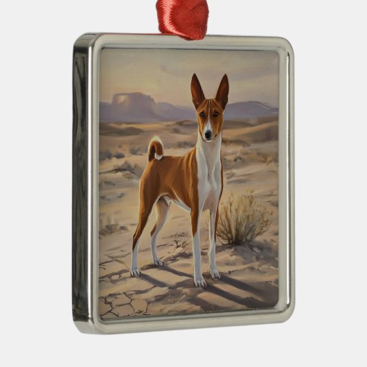 Basenji Ornament Aus Metall (Rechts)