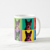 Basenji Pop-Art-Kaffeetasse Kaffeetasse (VorderseiteRechts)