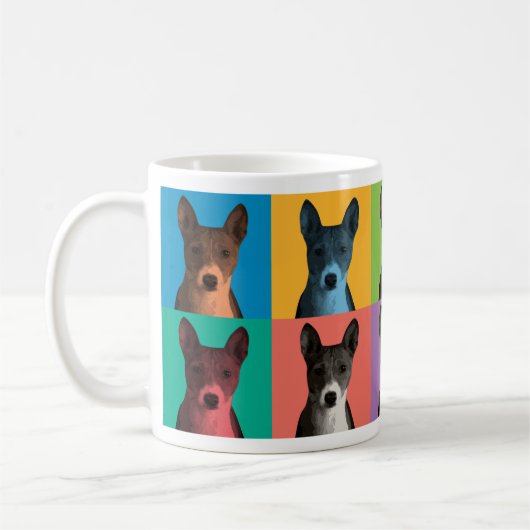 Basenji Pop-Art-Kaffeetasse Kaffeetasse (Links)