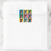 Basenji Pop-Art Stickers (Tasche)