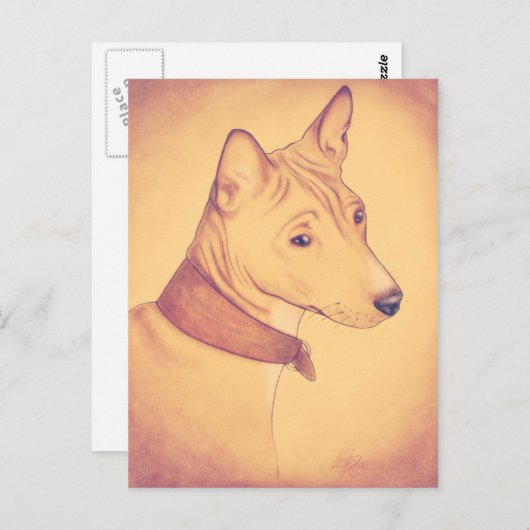 Basenji Postkarte (Vorne/Hinten)